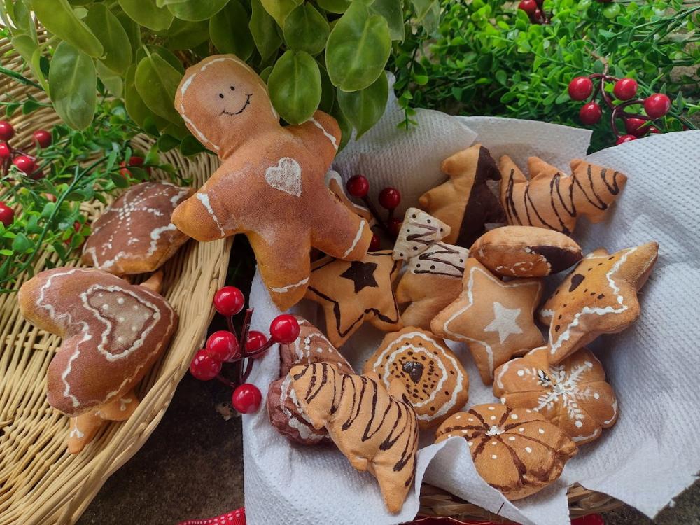 Biscoitos Natalinos em Tecido