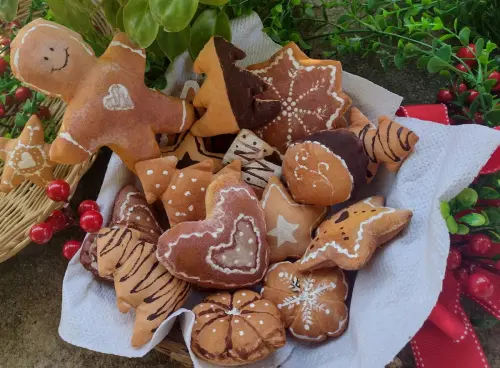 Biscoitos Natalinos em Tecido