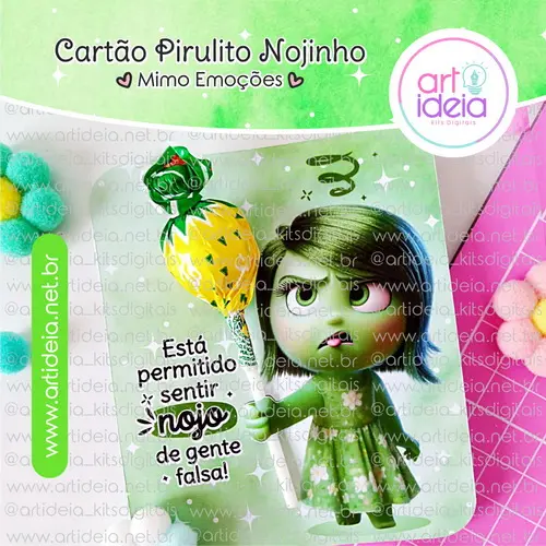 Arquivo Digital - Cartão Pirulito Divertidamente (Nojinho)