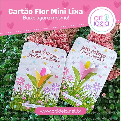 Arquivo Digital - Cartão Mini Lixa Flor