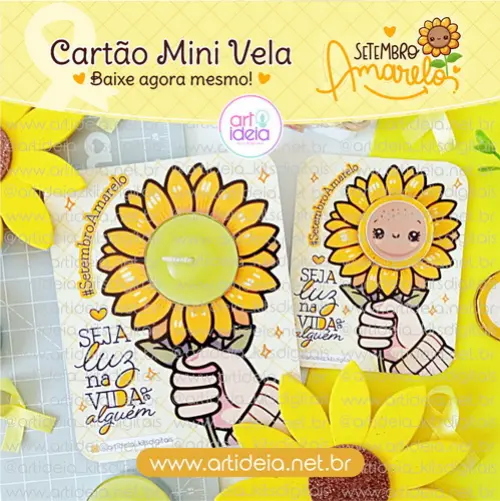 Arquivo Digital - Cartão Mini Vela Setembro Amarelo