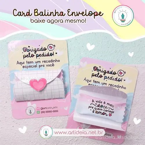 Arquivo Digital - Card Balinha Envelope