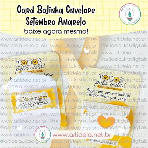 Arquivo Digital - Card Balinha Envelope Setembro Amarelo