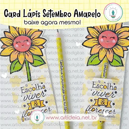 Arquivo Digital - Card Lápis Setembro Amarelo