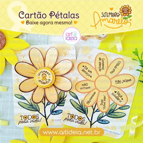 Arquivo Digital - Cartão Pétala Setembro Amarelo