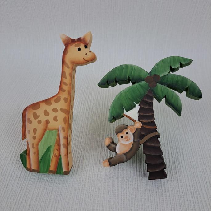 Puxadores bichinhos safari para decoração de bebê