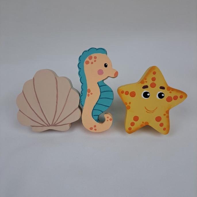 Puxadores Bichinhos de Mar para Decoração de Quarto de Bebê