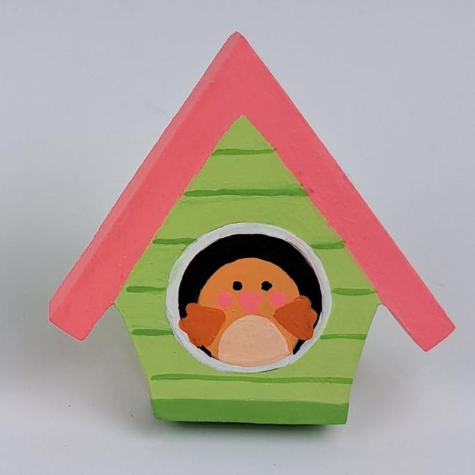 Puxador casinha de passarinho para decoração de quarto de bebê