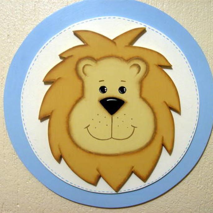 Quadro safari para decoração de quarto de bebê