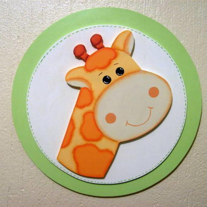 Quadro safari para decoração de quarto de bebê