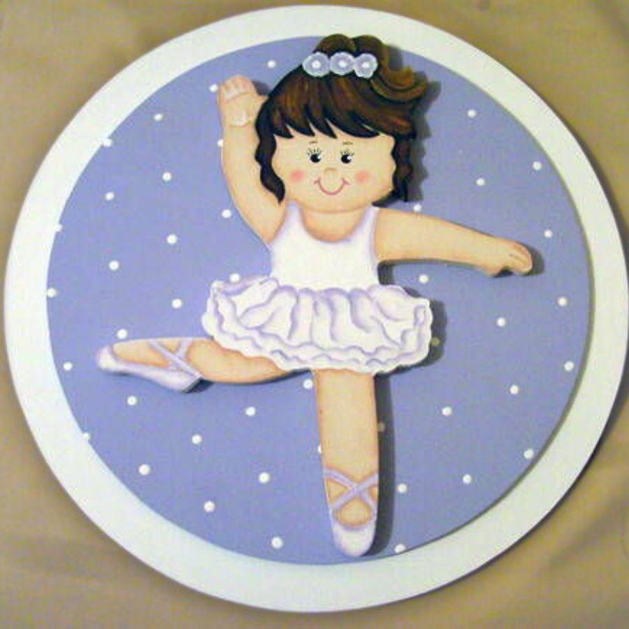 Quadro de bailarina para decoração de quarto de menina