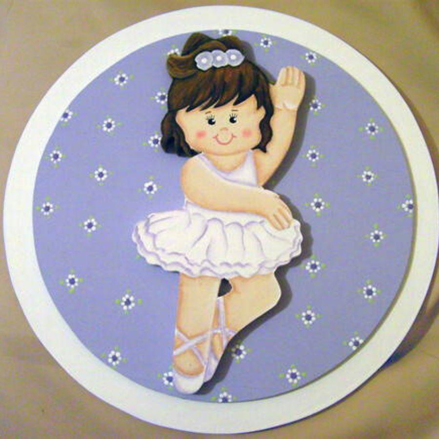 Quadro de bailarina para decoração de quarto de menina