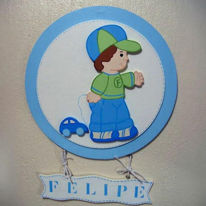 Porta Maternidade menino  para Decoração de Bebê