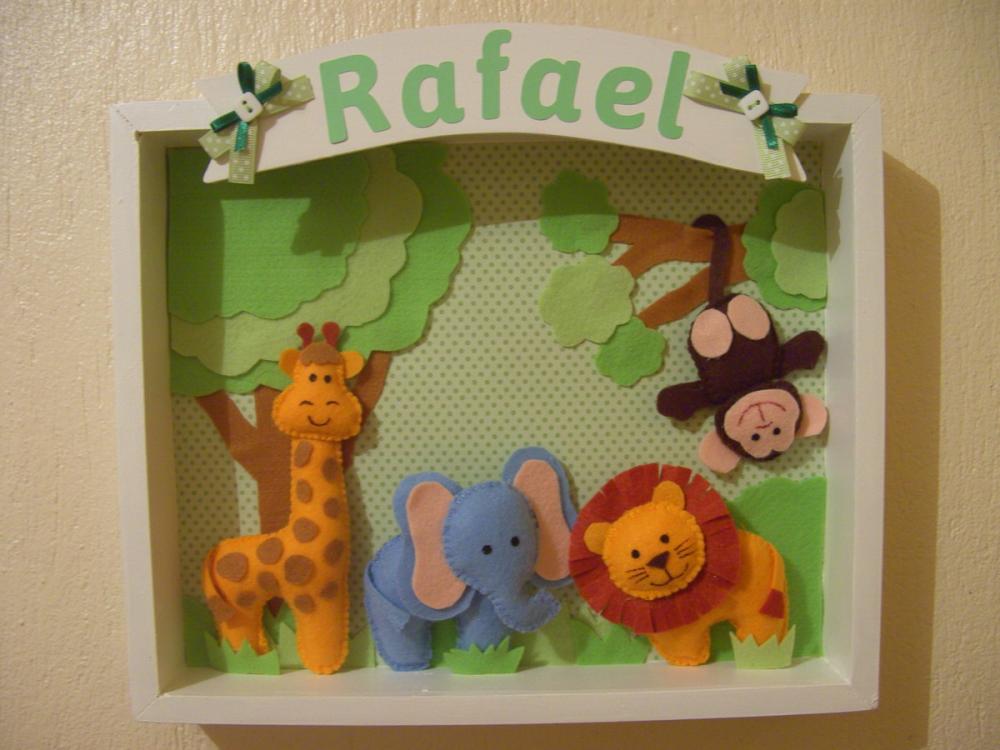 Enfeite de porta maternidade safari para decoração de bebê