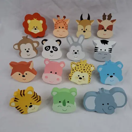 Puxadores safari baby para decoração de quarto de bebê