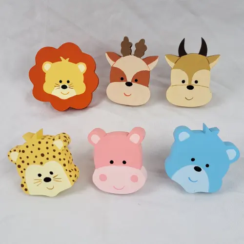 Puxadores safari baby para decoração de quarto de bebê