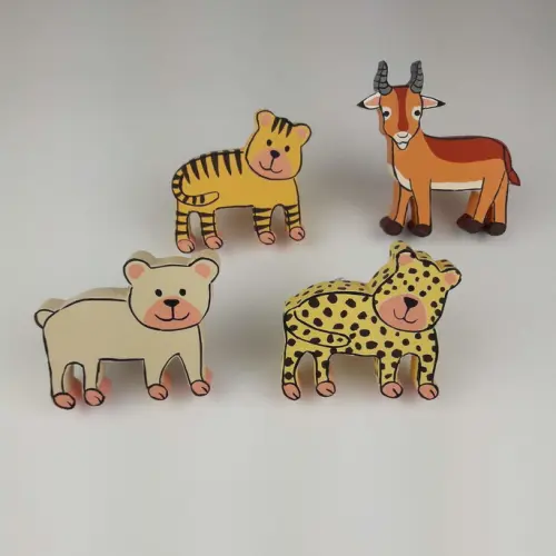 Puxadores bichinhos safari para decoração de bebê