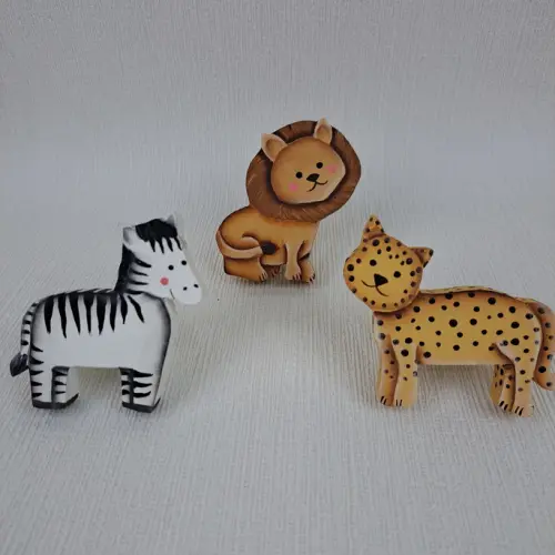 Puxadores bichinhos safari para decoração de bebê