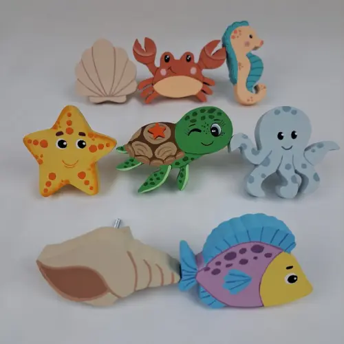 Puxadores Bichinhos de Mar para Decoração de Quarto de Bebê