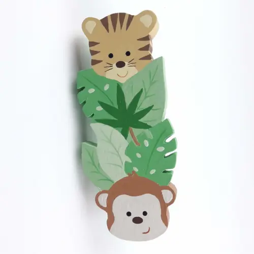 Puxadores bichinhos safari duplos para decoração de bebê