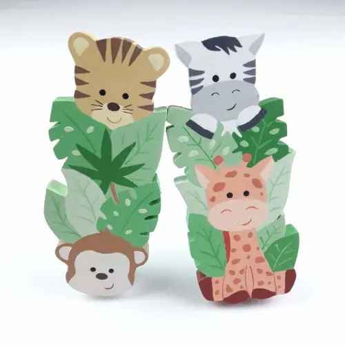 Puxadores bichinhos safari duplos para decoração de bebê