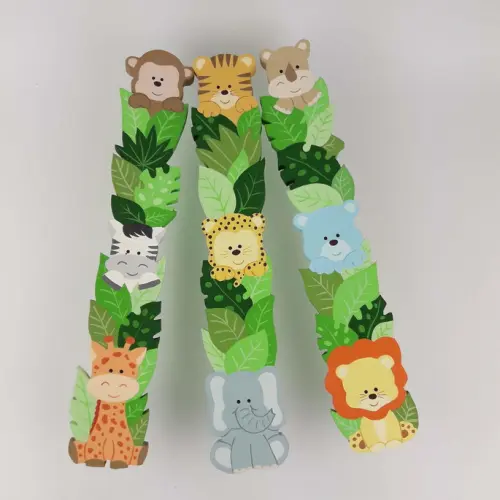 Puxadores bichinhos safari duplos para decoração de bebê