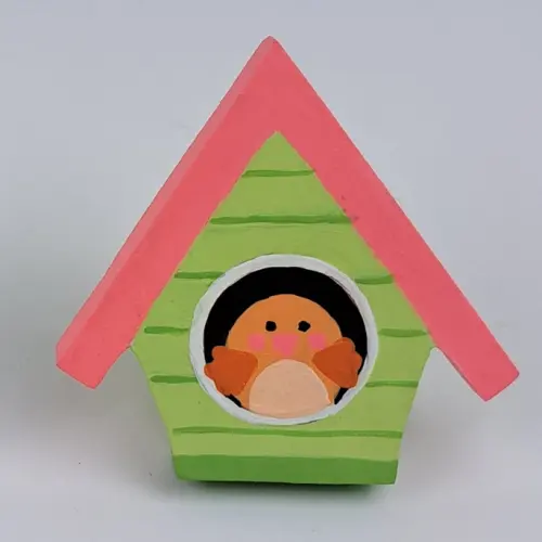 Puxador casinha de passarinho para decoração de quarto de bebê