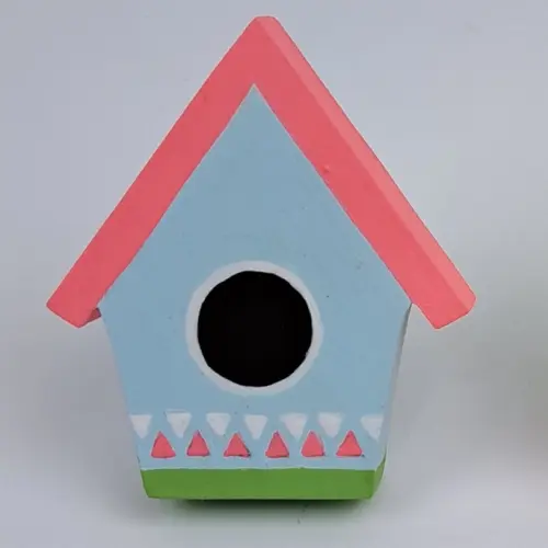 Puxador casinha de passarinho para decoração de quarto de bebê