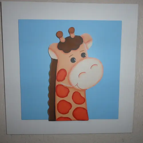 Quadro safari para decoração de quarto de bebê