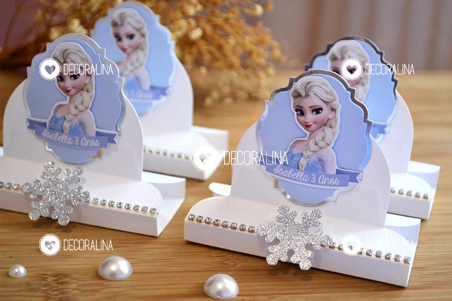 Lembrancinha Frozen Luxo Porta Chocolate Tradicional Elsa Anna