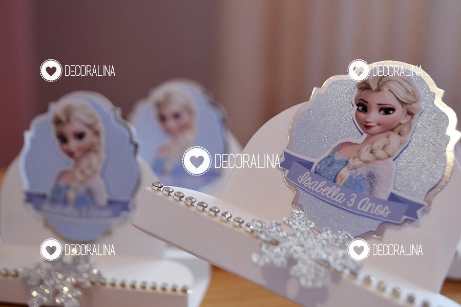 Lembrancinha Frozen Luxo Porta Chocolate Tradicional Elsa Anna