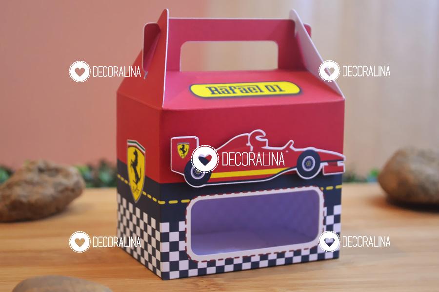 Lembrancinha Ferrari Caixinha Alça Vitrine Corrida Formula 1 Fer