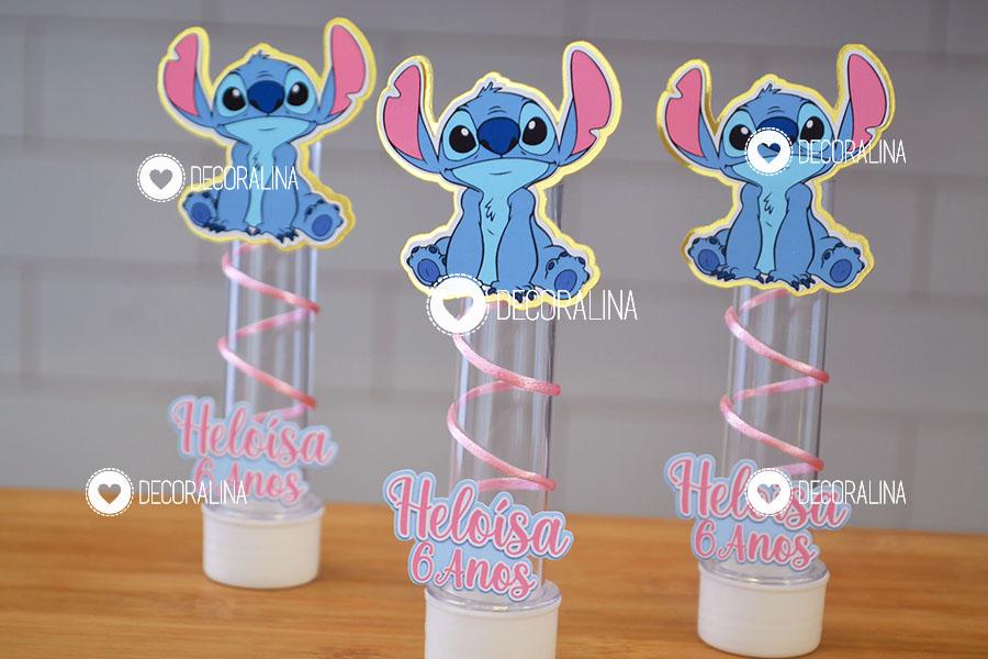 Lembrancinha Stitch Tubete Stitch Menina Rosa