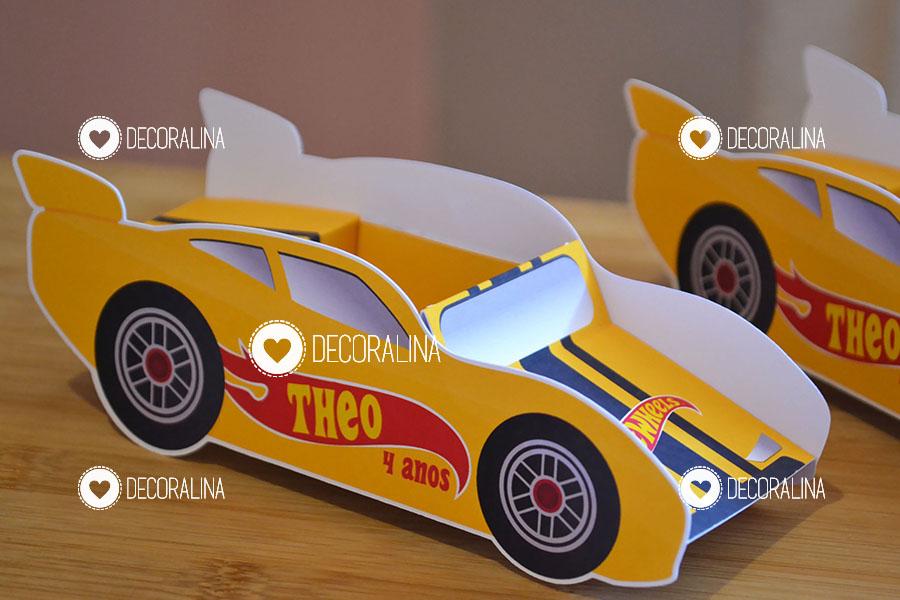 Lembrancinha Hot Whells Carrinho Hot Wheels Amarelo