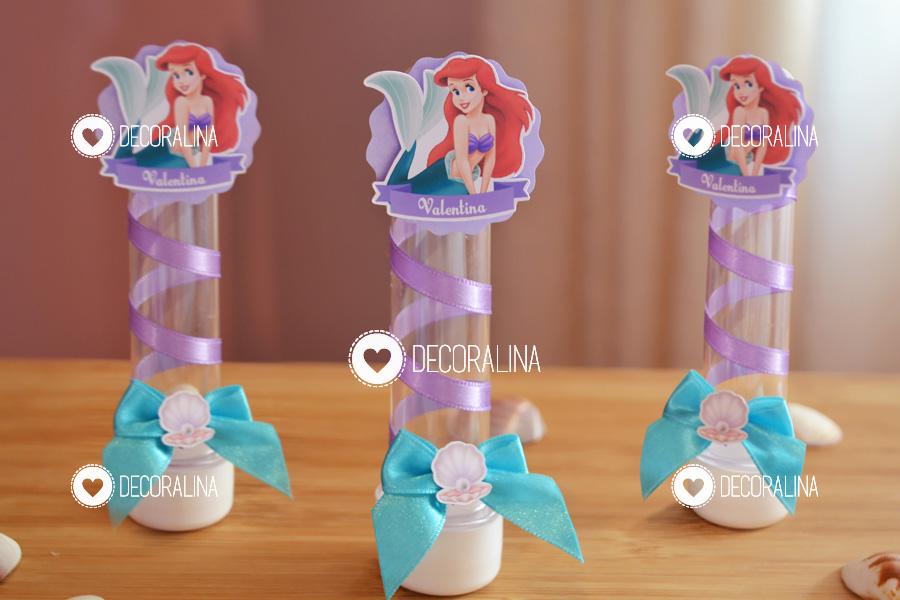 Lembrancinha Ariel Pequena Sereia Tubete Pequena Sereia