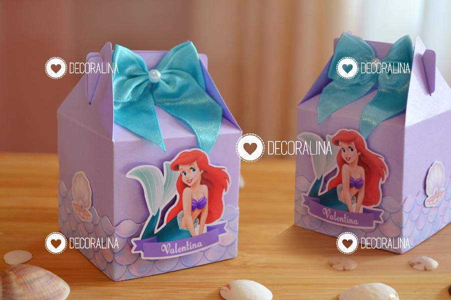 Lembrancinha Ariel Pequena Sereia Caixinha Pequena Sereia