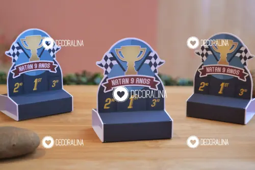 Lembrancinha Corrida Porta Bis Duplo Corrida Kart Fórmula 1