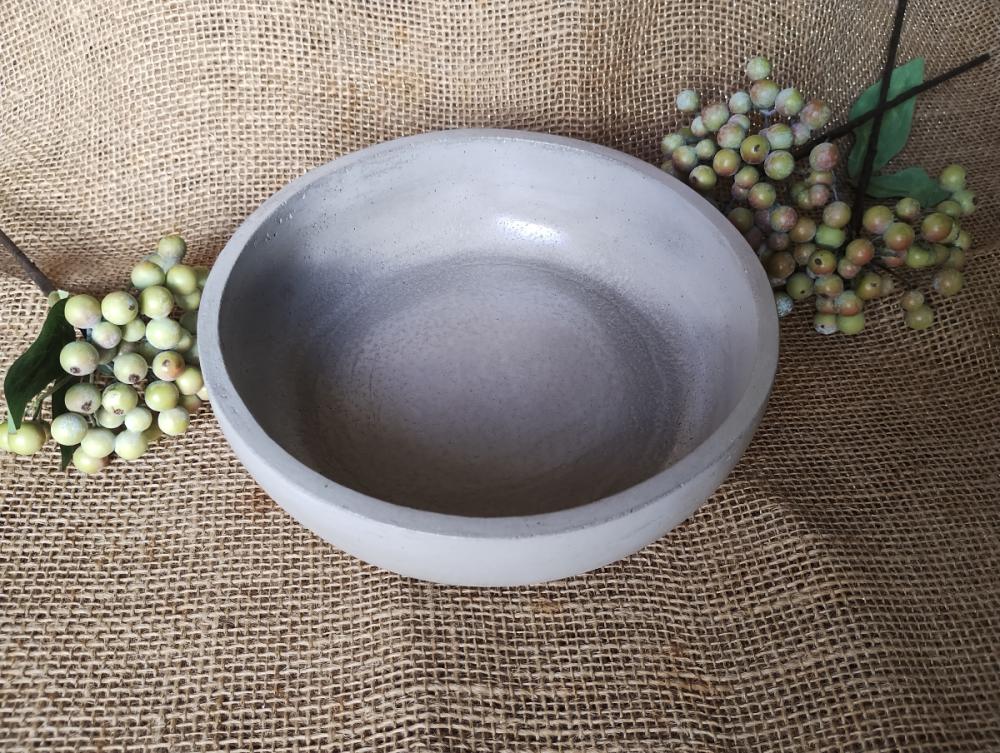 Vaso tigela bowl de concreto 20cm