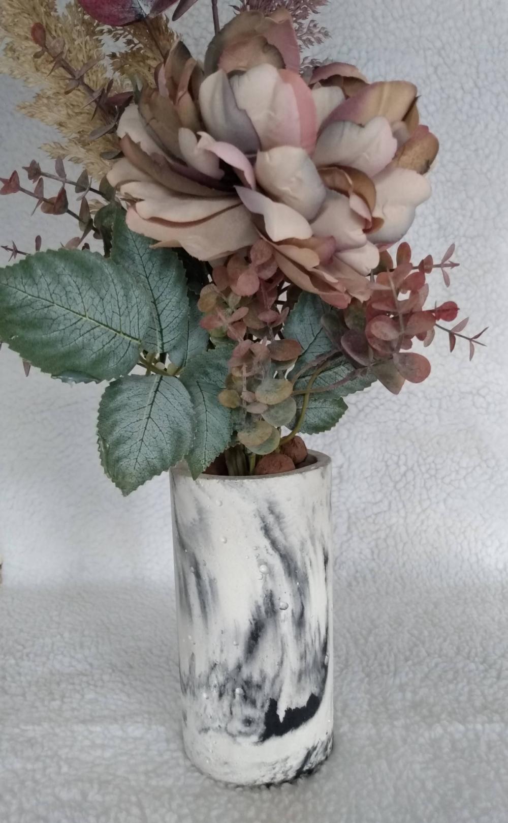 Vaso cachepô Cilindro M em Concreto Linha Urban Marble