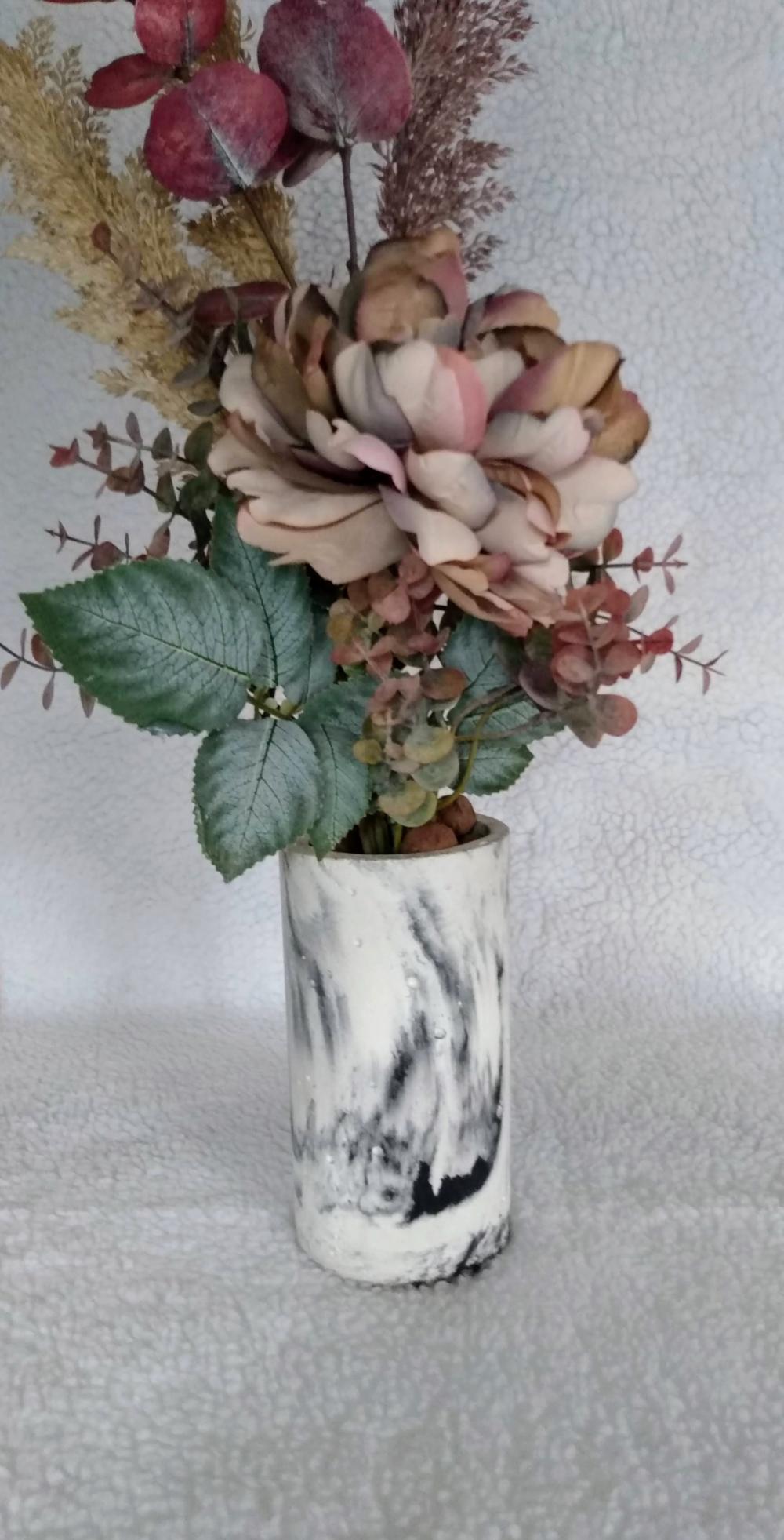 Vaso cachepô Cilindro M em Concreto Linha Urban Marble