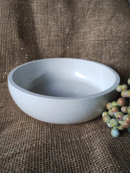 Vaso tigela bowl de concreto 20cm