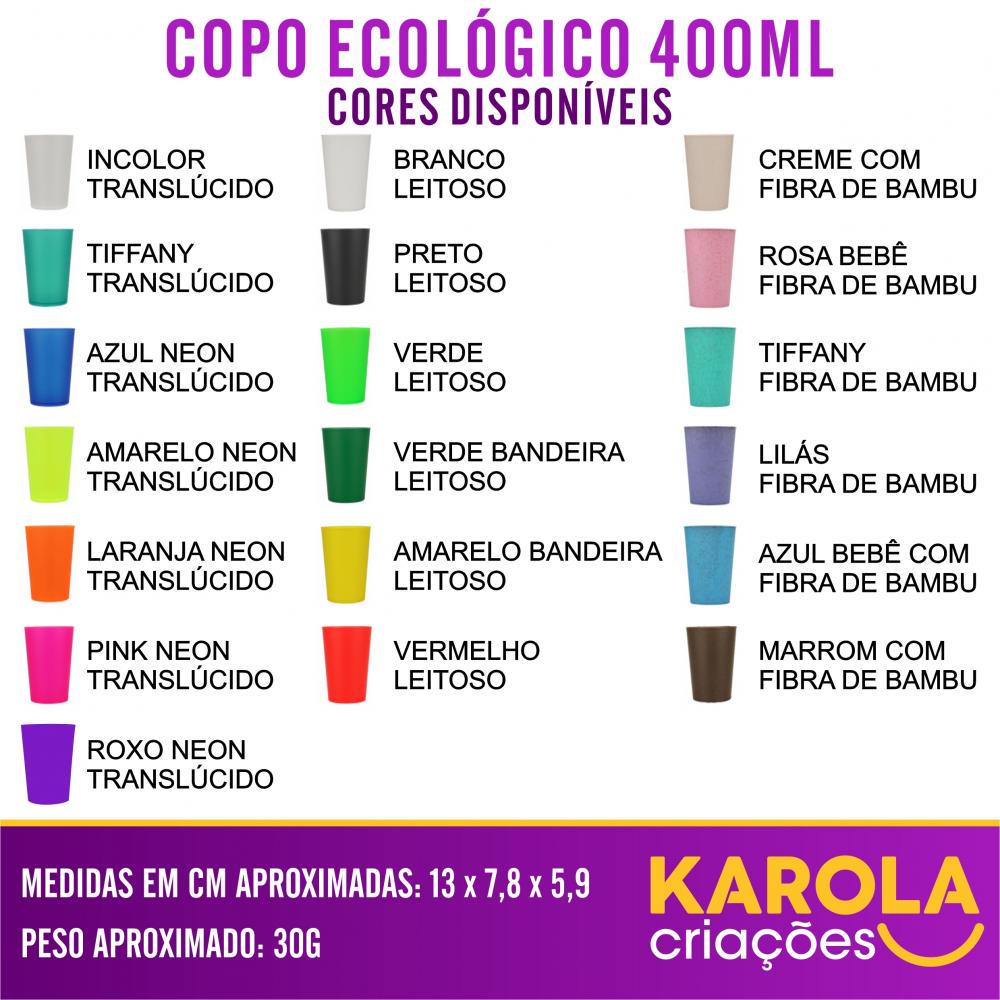 Copo Ecológico Personalizado com Tirante 400ml