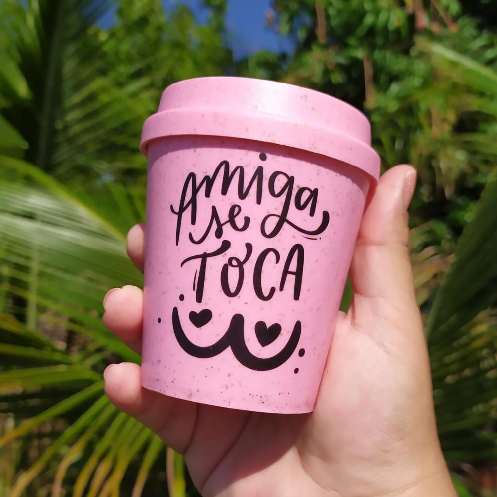 Copo Bucks Outubro Rosa Ecológico Personalizado 250ml