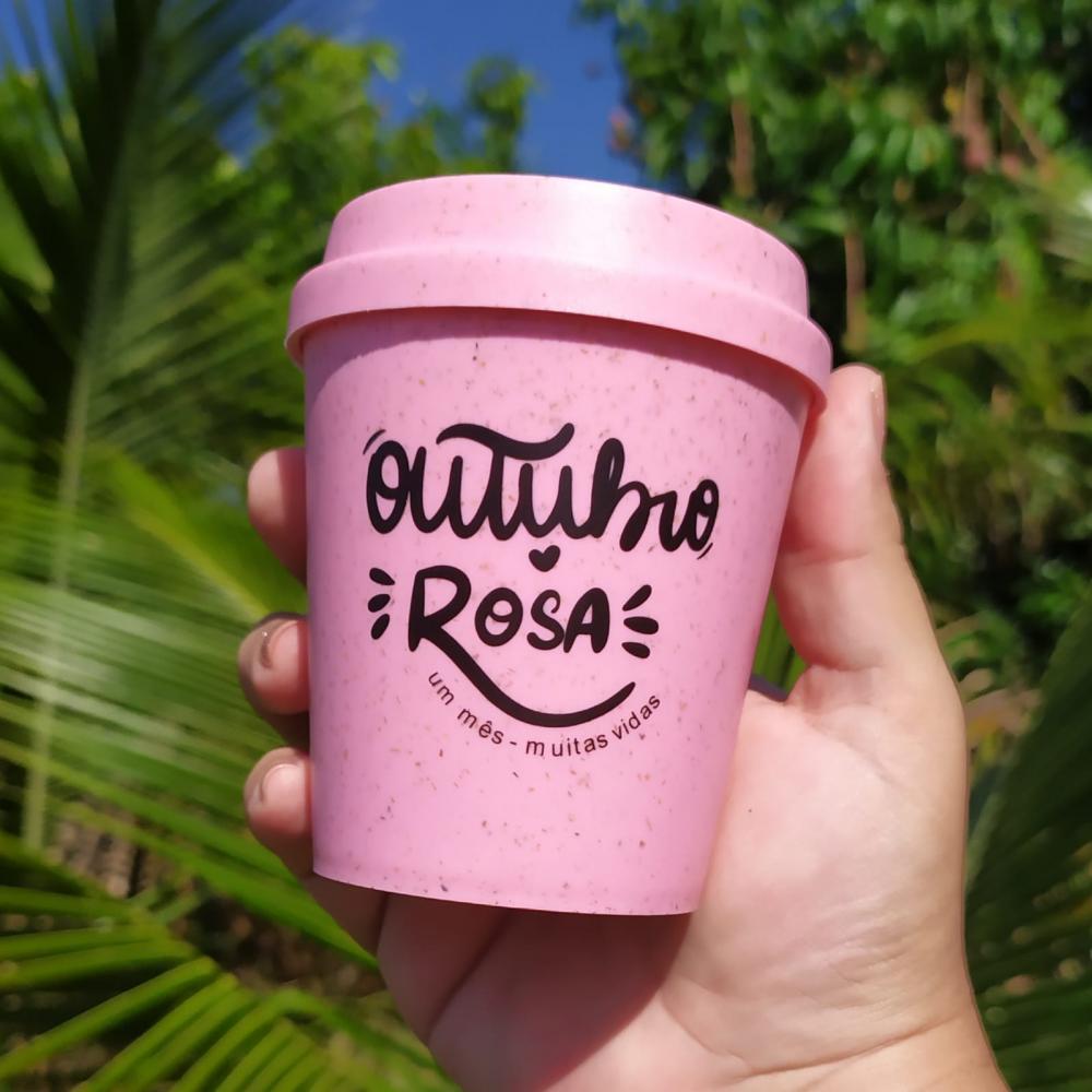 Copo Bucks Outubro Rosa Ecológico Personalizado 250ml