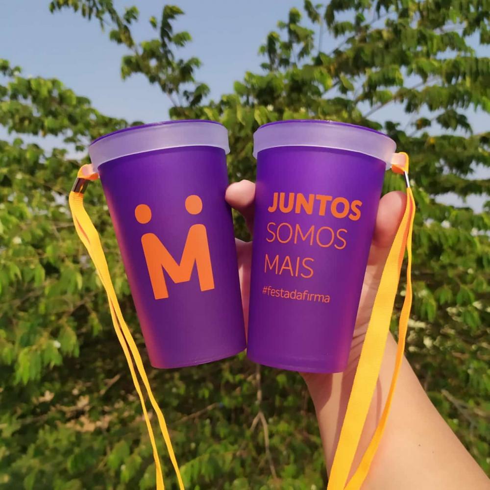 Copo Ecológico Personalizado com Tirante 500ml