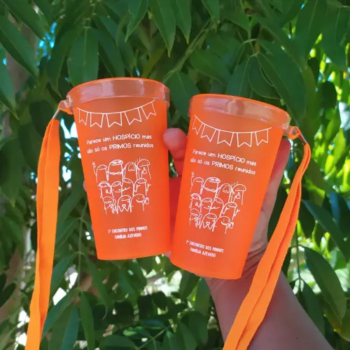 Copo Ecológico Personalizado com Tirante 400ml