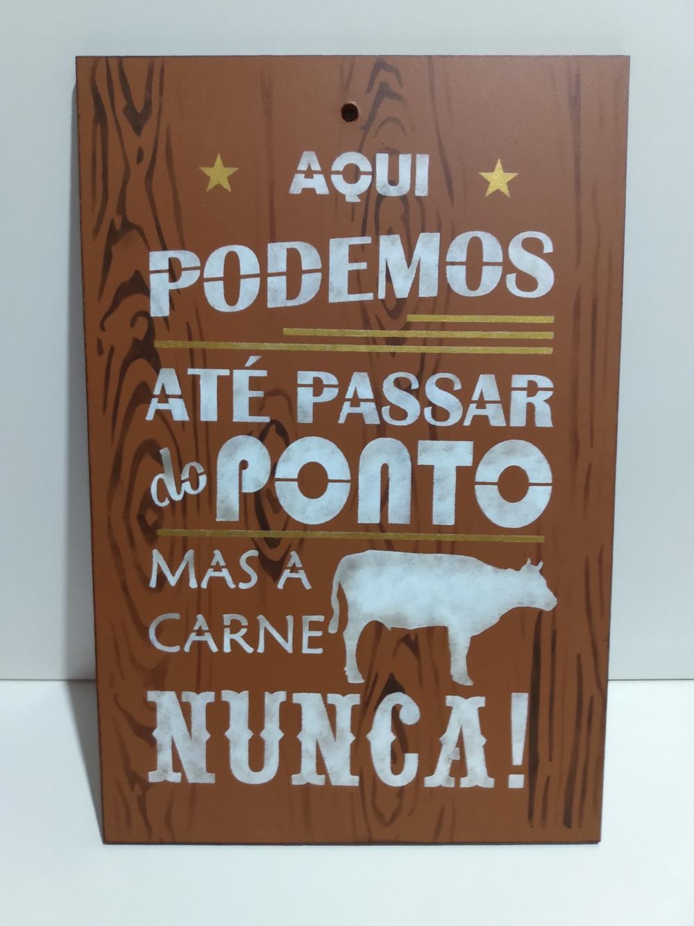 Placa cantinho do churrasco