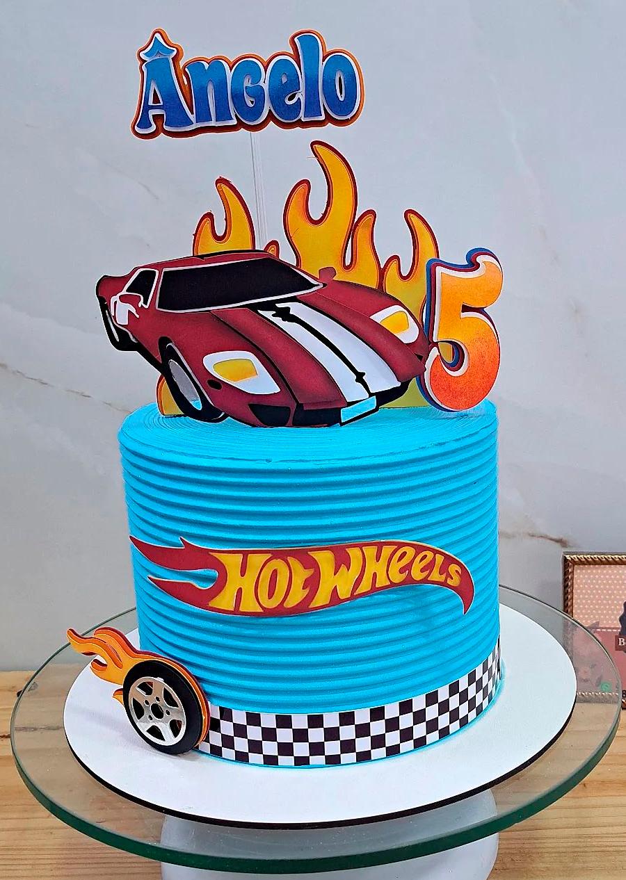 Arquivo de corte  Topper de Bolo do Hot Wheels em camadas