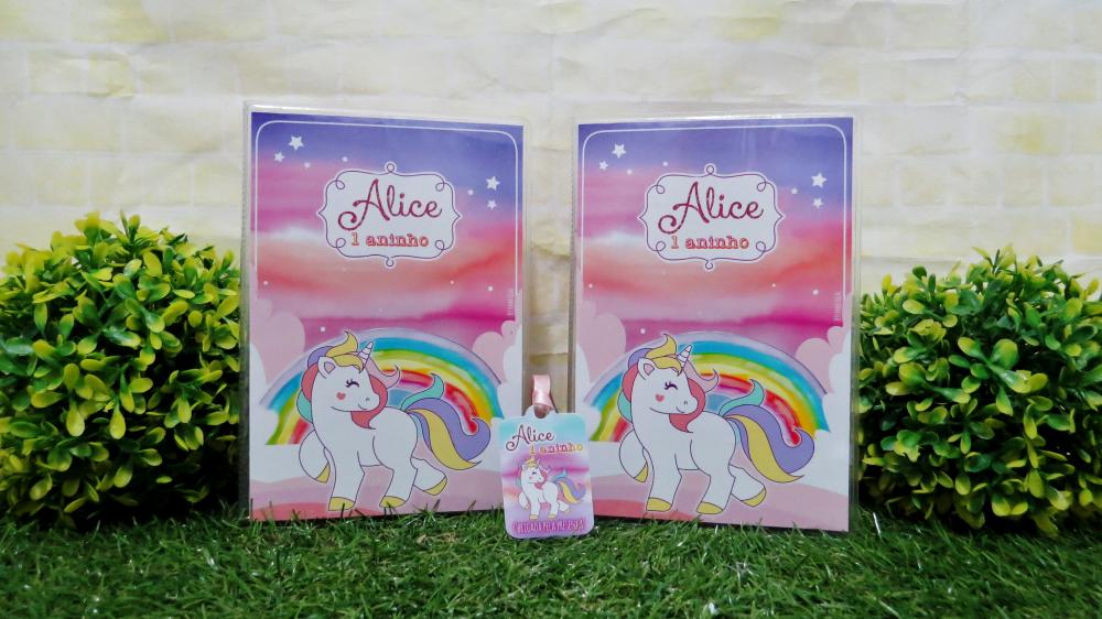 Lembrancinha unicornio estojo de pintura 31 itens personalizado