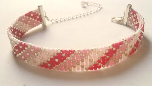 Pulseira Xadrez Rosa